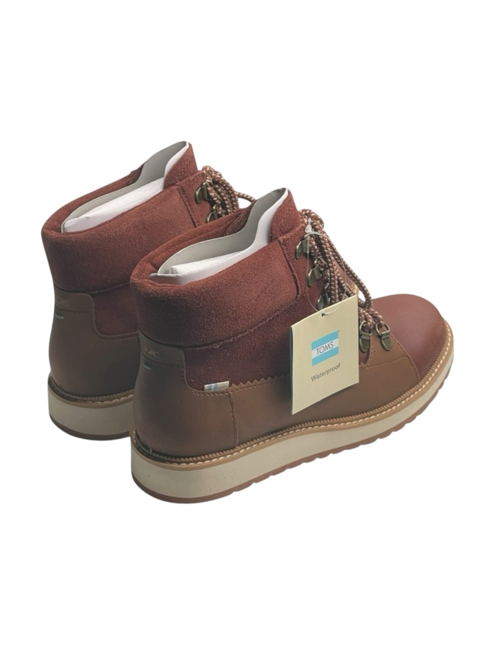 new Toms ☀︎︎ Mesa Waterproof Leather Bootie ☀︎︎ Hiking Boot ☀︎︎ Penny Brown ☀︎ - Picture 5 of 16